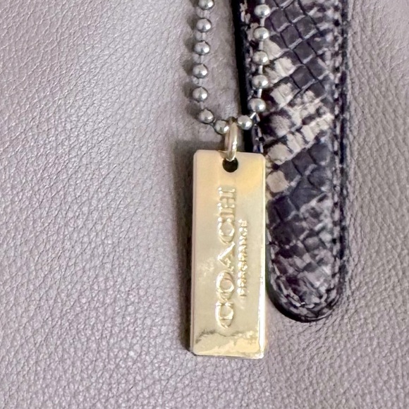 COACH Morgan Color Block Pebble Leather w/Exotic Embossed Trim Satchel/Crossbody - Picture 6 of 15